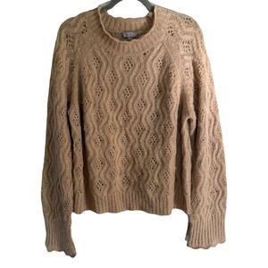 J.Crew Tan Wool Cozy Soft Pullover‎ Knit Sweater X-Large Grandpa Classic Cottage